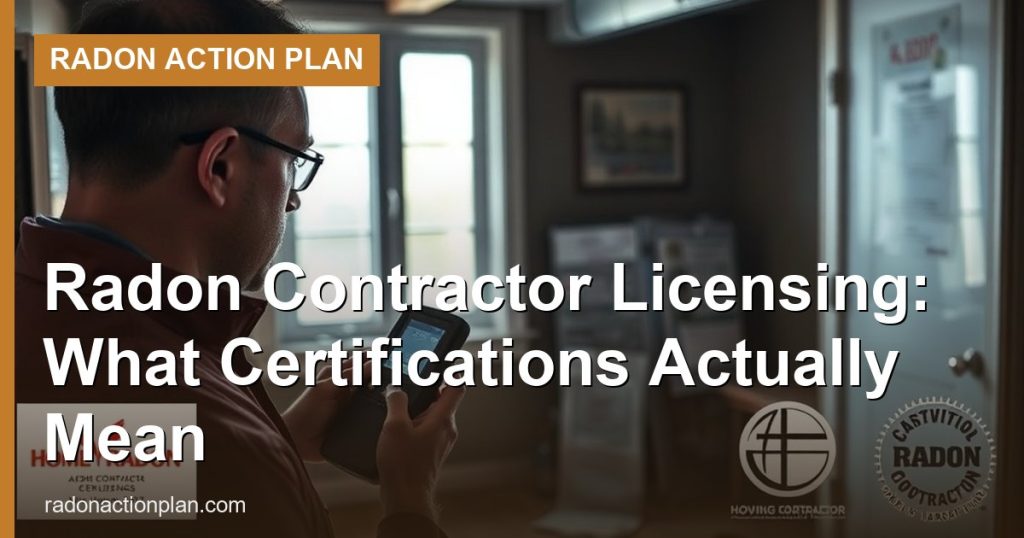 Radon Contractor Licensing: What Certifications Actually Mean
